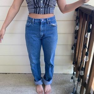 High-waist straight leg wranglers